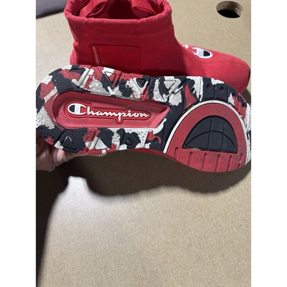 Champion Youth Men's Hightop Athletic Sneaker Size 6 Red - Picture 5 of 7